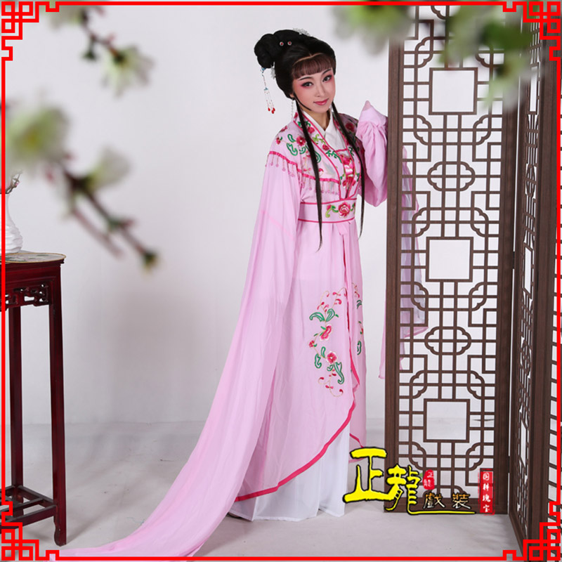 长沙花旦黄梅戏服古装戏服水袖戏剧假云肩长披